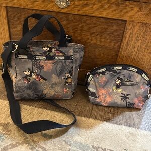 LeSportsac Disney Paradise mini tote and Pouch